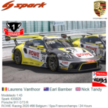 Modelauto 1:43 | Spark 43SB20 | Porsche 911 GT3 R | ROWE Racing 2020 #98 Belgium / Spa-Francorchamps / 24 Hours Modelauto 1:43 | Spark 43SB20 | Porsche 911 GT3 R | ROWE Racing 2020 #98 Belgium / Spa-Francorchamps / 24 Hours