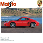 Modelauto 1:18 | Maisto 31222R | Porsche Cayman S Red Modelauto 1:18 | Maisto 31222R | Porsche Cayman S Red