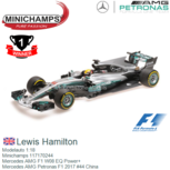 Modelauto 1:18 | Minichamps 117170244 | Mercedes AMG F1 W08 EQ Power+ | Mercedes AMG Petronas F1 2017 #44 China Modelauto 1:18 | Minichamps 117170244 | Mercedes AMG F1 W08 EQ Power+ | Mercedes AMG Petronas F1 2017 #44 China