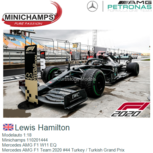 Modelauto 1:18 | Minichamps 110201444 | Mercedes AMG F1 W11 EQ | Mercedes AMG F1 Team 2020 #44 Turkey / Turkish Grand Prix Modelauto 1:18 | Minichamps 110201444 | Mercedes AMG F1 W11 EQ | Mercedes AMG F1 Team 2020 #44 Turkey / Turkish Grand Prix