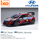 Modelauto 1:18 | IXO-Models 18RMC067C | Hyundai i20 Coupé WRC | Hyundai 2020 #8 Monte Carlo / Rallye Monte Carlo Modelauto 1:18 | IXO-Models 18RMC067C | Hyundai i20 Coupé WRC | Hyundai 2020 #8 Monte Carlo / Rallye Monte Carlo