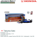 Modelauto 1:18 | Greenlight Collectibles 11101 | Honda Indy Car | Rahal Letterman Lanigan Racing 2020 #30 USA / Indianapolis / Indy 500 Modelauto 1:18 | Greenlight Collectibles 11101 | Honda Indy Car | Rahal Letterman Lanigan Racing 2020 #30 USA / Indianapolis / Indy 500
