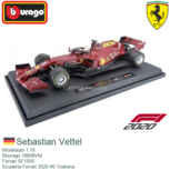 Modelauto 1:18 | Bburago 16808VM | Ferrari SF1000 | Scuderia Ferrari 2020 #5 Toskana Modelauto 1:18 | Bburago 16808VM | Ferrari SF1000 | Scuderia Ferrari 2020 #5 Toskana