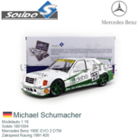 Modelauto 1:18 | Solido 1801004 | Mercedes Benz 190E EVO 2 DTM | Zakspeed Racing 1991 #20 Modelauto 1:18 | Solido 1801004 | Mercedes Benz 190E EVO 2 DTM | Zakspeed Racing 1991 #20