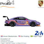 Bouwpakket 1:24 | Profil 24 P24125 | Porsche 911 GT3 RSR | Project 1 2020 #57 France / Le Mans 24 Hours Bouwpakket 1:24 | Profil 24 P24125 | Porsche 911 GT3 RSR | Project 1 2020 #57 France / Le Mans 24 Hours