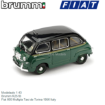 Modelauto 1:43 | Brumm R251B | Fiat 600 Multipla Taxi de Torina 1956 Italy Modelauto 1:43 | Brumm R251B | Fiat 600 Multipla Taxi de Torina 1956 Italy