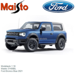 Modelauto 1:18 | Maisto 31456BL | Ford Bronco Blue 2021 Modelauto 1:18 | Maisto 31456BL | Ford Bronco Blue 2021