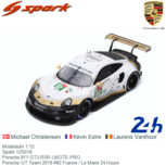 Modelauto 1:12 | Spark 12S018 | Porsche 911 GT3 RSR LMGTE-PRO | Porsche GT Team 2019 #92 France / Le Mans 24 Hours Modelauto 1:12 | Spark 12S018 | Porsche 911 GT3 RSR LMGTE-PRO | Porsche GT Team 2019 #92 France / Le Mans 24 Hours