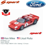Modelauto 1:18 | Spark 18SE66 | Ford X Philips 1966 #1 USA / Sebring / 12 Hours Modelauto 1:18 | Spark 18SE66 | Ford X Philips 1966 #1 USA / Sebring / 12 Hours
