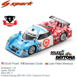 Modelauto 1:43 | Spark 43DA07 | Riley MK.11 | Ganassi Racing 2007 #01 USA / Daytona 24 hours Modelauto 1:43 | Spark 43DA07 | Riley MK.11 | Ganassi Racing 2007 #01 USA / Daytona 24 hours