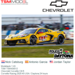 Modelauto 1:43 | TSM TSM430512 | Chevrolet Corvette C8.R | Corvette Racing 2020 #3 USA / Daytona 24 hours Modelauto 1:43 | TSM TSM430512 | Chevrolet Corvette C8.R | Corvette Racing 2020 #3 USA / Daytona 24 hours