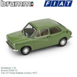 Modelauto 1:43 | Brumm R500-13 | Fiat 127 Verde Brillante (Green) 1972 Modelauto 1:43 | Brumm R500-13 | Fiat 127 Verde Brillante (Green) 1972