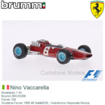 Modelauto 1:43 | Brumm BRUR296 | Ferrari 158 | Scuderia Ferrari 1965 #6 Italië / Autodromo Nazionale Monza Modelauto 1:43 | Brumm BRUR296 | Ferrari 158 | Scuderia Ferrari 1965 #6 Italië / Autodromo Nazionale Monza