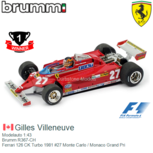 Modelauto 1:43 | Brumm R367-CH | Ferrari 126 CK Turbo 1981 #27 Monte Carlo / Monaco Grand Pri Modelauto 1:43 | Brumm R367-CH | Ferrari 126 CK Turbo 1981 #27 Monte Carlo / Monaco Grand Pri
