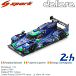 Modelauto 1:43 | Spark S7981 | Dallara P217 Gibson | Cetilar Racing 2020 #47 France / Le Mans 24 Hours Modelauto 1:43 | Spark S7981 | Dallara P217 Gibson | Cetilar Racing 2020 #47 France / Le Mans 24 Hours