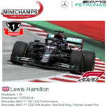 Modelauto 1:18 | Minichamps 110200244 | Mercedes AMG F1 W11 EQ Performance | Mercedes AMG F1 2020 #44 Austria / Red Bull Ring / Styrian Grand Prix Modelauto 1:18 | Minichamps 110200244 | Mercedes AMG F1 W11 EQ Performance | Mercedes AMG F1 2020 #44 Austria / Red Bull Ring / Styrian Grand Prix