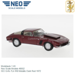 Modelauto 1:43 | Neo Scale Models 49552 | ISO Grifo 7Ltr IR8 Metallic Dark Red 1972 Modelauto 1:43 | Neo Scale Models 49552 | ISO Grifo 7Ltr IR8 Metallic Dark Red 1972