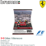 Modelauto 1:43 | Brumm S2101 | Ferrari 126CK Turbo | Scuderia Ferrari 1981 #27 Monte Carlo / Monaco Grand Pri Modelauto 1:43 | Brumm S2101 | Ferrari 126CK Turbo | Scuderia Ferrari 1981 #27 Monte Carlo / Monaco Grand Pri