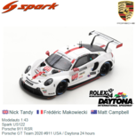 Modelauto 1:43 | Spark US122 | Porsche 911 RSR | Porsche GT Team 2020 #911 USA / Daytona 24 hours Modelauto 1:43 | Spark US122 | Porsche 911 RSR | Porsche GT Team 2020 #911 USA / Daytona 24 hours