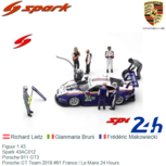 Figuur 1:43 | Spark 43AC012 | Porsche 911 GT3 | Porsche GT Team 2018 #91 France / Le Mans 24 Hours Figuur 1:43 | Spark 43AC012 | Porsche 911 GT3 | Porsche GT Team 2018 #91 France / Le Mans 24 Hours