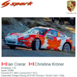 Modelauto 1:43 | Spark S5989 | Porsche 911 (997) Carrera RGT RC2 | Clearwater Design Racing 2019 #57 Monaco / Monte Carlo / Rally Modelauto 1:43 | Spark S5989 | Porsche 911 (997) Carrera RGT RC2 | Clearwater Design Racing 2019 #57 Monaco / Monte Carlo / Rally