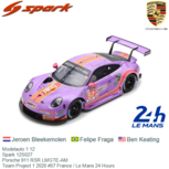 Modelauto 1:12 | Spark 12S027 | Porsche 911 RSR LMGTE-AM | Team Project 1 2020 #57 France / Le Mans 24 Hours Modelauto 1:12 | Spark 12S027 | Porsche 911 RSR LMGTE-AM | Team Project 1 2020 #57 France / Le Mans 24 Hours