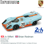 Modelauto 1:43 | Brumm R493 | Porsche 917K | JW Automotive Engineering 1970 #20 France / Le Mans 24 Hours Modelauto 1:43 | Brumm R493 | Porsche 917K | JW Automotive Engineering 1970 #20 France / Le Mans 24 Hours