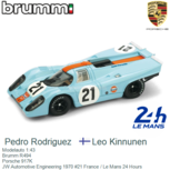 Modelauto 1:43 | Brumm R494 | Porsche 917K | JW Automotive Engineering 1970 #21 France / Le Mans 24 Hours Modelauto 1:43 | Brumm R494 | Porsche 917K | JW Automotive Engineering 1970 #21 France / Le Mans 24 Hours