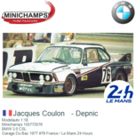 Modelauto 1:18 | Minichamps 155772576 | BMW 3.0 CSL | Garage Du Bac 1977 #76 France / Le Mans 24 Hours Modelauto 1:18 | Minichamps 155772576 | BMW 3.0 CSL | Garage Du Bac 1977 #76 France / Le Mans 24 Hours
