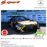 Modelauto 1:43 | Spark SG759 | Mercedes Benz AMG GT3 | 10Q Racing 2021 #40 Germany / Nürburgring / 24 Hours Modelauto 1:43 | Spark SG759 | Mercedes Benz AMG GT3 | 10Q Racing 2021 #40 Germany / Nürburgring / 24 Hours