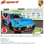 Modelauto 1:43 | Spark SG769 | Porsche 911 GT3 Cup | Huber Motorsport 2021 #80 Germany / Nürburgring / 24 Hours Modelauto 1:43 | Spark SG769 | Porsche 911 GT3 Cup | Huber Motorsport 2021 #80 Germany / Nürburgring / 24 Hours