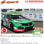 Modelauto 1:43 | Spark SG770 | Honda Civic TCR | Castrol Honda Racing 2021 #172 Germany / Nürburgring / 24 Hours Modelauto 1:43 | Spark SG770 | Honda Civic TCR | Castrol Honda Racing 2021 #172 Germany / Nürburgring / 24 Hours