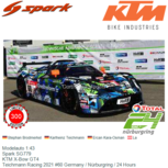 Modelauto 1:43 | Spark SG779 | KTM X-Bow GT4 | Teichmann Racing 2021 #60 Germany / Nürburgring / 24 Hours Modelauto 1:43 | Spark SG779 | KTM X-Bow GT4 | Teichmann Racing 2021 #60 Germany / Nürburgring / 24 Hours