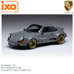 Modelauto 1:43 | IXO-Models MOC308 | Porsche 911 Carrera RWB Grey Modelauto 1:43 | IXO-Models MOC308 | Porsche 911 Carrera RWB Grey