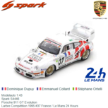 Modelauto 1:43 | Spark S4446 | Porsche 911 GT Evolution | Larbre Compétition 1995 #37 France / Le Mans 24 Hours Modelauto 1:43 | Spark S4446 | Porsche 911 GT Evolution | Larbre Compétition 1995 #37 France / Le Mans 24 Hours