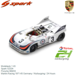 Modelauto 1:43 | Spark S2334 | Porsche 908/03 | Martini Racing 1971 #3 Germany / Nürburgring / 24 Hours Modelauto 1:43 | Spark S2334 | Porsche 908/03 | Martini Racing 1971 #3 Germany / Nürburgring / 24 Hours