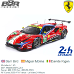 Modelauto 1:43 | BBR Models BBRC253 | Ferrari 488 GTE Evo LMGTE-PRO | AF Corse 2020 #71 France / Le Mans 24 Hours Modelauto 1:43 | BBR Models BBRC253 | Ferrari 488 GTE Evo LMGTE-PRO | AF Corse 2020 #71 France / Le Mans 24 Hours