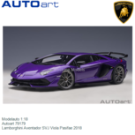 Modelauto 1:18 | Autoart 79179 | Lamborghini Aventador SVJ Viola Pasifae 2018 Modelauto 1:18 | Autoart 79179 | Lamborghini Aventador SVJ Viola Pasifae 2018