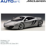 Modelauto 1:18 | Autoart 76007 | McLaren MP4-12C Zilver 2011 Modelauto 1:18 | Autoart 76007 | McLaren MP4-12C Zilver 2011