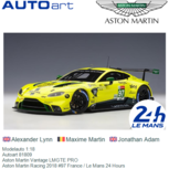 Modelauto 1:18 | Autoart 81809 | Aston Martin Vantage LMGTE PRO | Aston Martin Racing 2018 #97 France / Le Mans 24 Hours Modelauto 1:18 | Autoart 81809 | Aston Martin Vantage LMGTE PRO | Aston Martin Racing 2018 #97 France / Le Mans 24 Hours