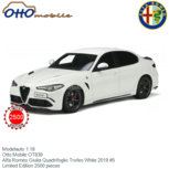 Modelauto 1:18 | Otto Mobile OT839 | Alfa Romeo Giulia Quadrifoglio Trofeo White 2019 #5 Modelauto 1:18 | Otto Mobile OT839 | Alfa Romeo Giulia Quadrifoglio Trofeo White 2019 #5
