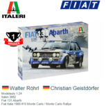Modelauto 1:24 | Italeri 3662 | Fiat 131 Abarth | Fiat Italia 1980 #10 Monte Carlo / Monte Carlo Rallye Modelauto 1:24 | Italeri 3662 | Fiat 131 Abarth | Fiat Italia 1980 #10 Monte Carlo / Monte Carlo Rallye