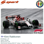 Modelauto 1:18 | Spark 18S568 | Alfa Romeo C39 | Alfa Romeo Racing 2020 #7 Turkey / Turkish Grand Prix Modelauto 1:18 | Spark 18S568 | Alfa Romeo C39 | Alfa Romeo Racing 2020 #7 Turkey / Turkish Grand Prix
