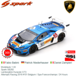 Modelauto 1:43 | Spark SB292 | Lamborghini Huracán GT3 | Attempto Racing 2016 #101 Belgium / Spa-Francorchamps / 24 Hours Modelauto 1:43 | Spark SB292 | Lamborghini Huracán GT3 | Attempto Racing 2016 #101 Belgium / Spa-Francorchamps / 24 Hours