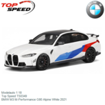 Modelauto 1:18 | Top Speed TS0349 | BMW M3 M-Performance G80 Alpine White 2021 Modelauto 1:18 | Top Speed TS0349 | BMW M3 M-Performance G80 Alpine White 2021
