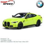 Modelauto 1:18 | Top Speed TS0348 | BMW M4 Competition G82 San Paulo Yellow 2021 Modelauto 1:18 | Top Speed TS0348 | BMW M4 Competition G82 San Paulo Yellow 2021