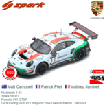 Modelauto 1:43 | Spark SB373 | Porsche 911 GT3 R | GPX Racing 2020 #12 Belgium / Spa-Francorchamps / 24 Hours Modelauto 1:43 | Spark SB373 | Porsche 911 GT3 R | GPX Racing 2020 #12 Belgium / Spa-Francorchamps / 24 Hours