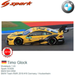 Modelauto 1:43 | Spark SG635 | BMW M4 DRM | BMW Team RMR 2018 #16 Germany / Hockenheim Modelauto 1:43 | Spark SG635 | BMW M4 DRM | BMW Team RMR 2018 #16 Germany / Hockenheim
