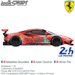 Modelauto 1:18 | Looksmart LS18LM024 | Ferrari 488 GTE EVO LMGTE-PRO | RISI Competizione 2020 #82 France / Le Mans 24 Hours Modelauto 1:18 | Looksmart LS18LM024 | Ferrari 488 GTE EVO LMGTE-PRO | RISI Competizione 2020 #82 France / Le Mans 24 Hours