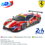 Modelauto 1:43 | BBR Models BBRC252 | Ferrari 488 GTE Evo LMGTE-PRO | AF Corse 2020 #51 France / Le Mans 24 Hours Modelauto 1:43 | BBR Models BBRC252 | Ferrari 488 GTE Evo LMGTE-PRO | AF Corse 2020 #51 France / Le Mans 24 Hours